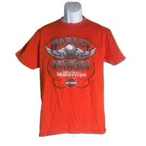 HARLEY-DAVIDSON MINNEAPOLIS ST.‎ PAUL MN Short Sleeve T-Shirt Orange Large